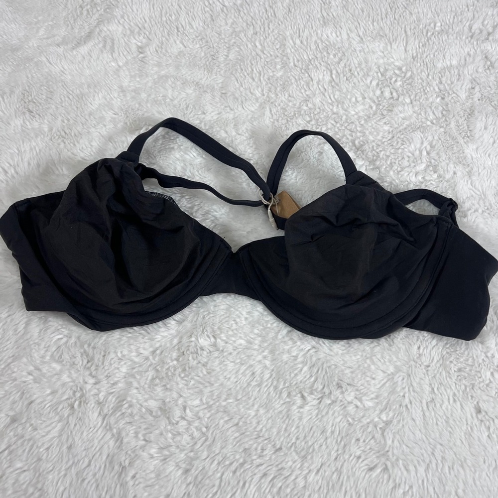 SKIMS Women's Unlined‎ Underwire Bra Onyx Black BR-UWR-0234 Size 32DD NEW - Picture 4 of 11
